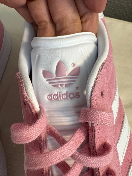 Adidas Gazelle Suede Sneakers - Pink & White- SIZE 10 WOMAN - Picture 3 of 7